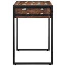 skrivebord 100x50x75 cm massivt genbrugstræ flerfarvet