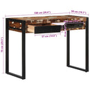 skrivebord 100x50x75 cm massivt genbrugstræ flerfarvet
