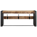 knagerække 80x35x35 cm massivt ru mangotræ