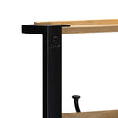 tøjstativ 80x40x190 cm massivt ru mangotræ