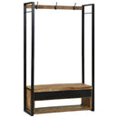 Tøjstativ med skuffe Brun 110 x 40 x 179 cm Massivt mangotræ