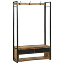 Tøjstativ med skuffe Brun 110 x 40 x 179 cm Massivt mangotræ