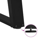 sofabordsben U-formet 2 stk. sort 30x(30-31) cm stål