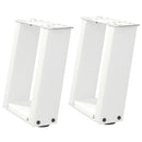 sofabordsben U-formet 2 stk. hvid 30x(30-31) cm stål