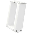 sofabordsben U-formet 2 stk. hvid 30x(30-31) cm stål