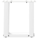 sofabordsben U-formet 2 stk. hvid 30x(30-31) cm stål