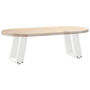 sofabordsben U-formet 2 stk. hvid 30x(30-31) cm stål