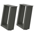 sofabordsben U-formet 2 stk. antracit 30x(30-31) cm stål