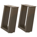 sofabordsben U-formet 2 stk. naturstål 30x(30-31) cm stål