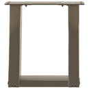 sofabordsben U-formet 2 stk. naturstål 30x(30-31) cm stål