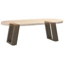 sofabordsben U-formet 2 stk. naturstål 30x(30-31) cm stål