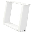 sofabordsben U-formet 2 stk. hvid 40x(30-31) cm stål