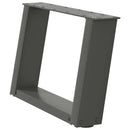 sofabordsben U-formet 2 stk. antracit 40x(30-31) cm stål