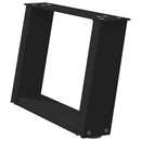 sofabordsben U-formet 2 stk. sort 50x(30-31) cm stål