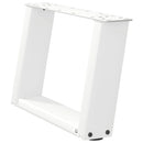 sofabordsben U-formet 2 stk. hvid 50x(30-31) cm stål