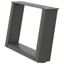 sofabordsben U-formet 2 stk. antracit 50x(30-31) cm stål