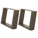 sofabordsben U-formet 2 stk. naturstål 50x(30-31) cm stål