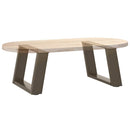 sofabordsben U-formet 2 stk. naturstål 50x(30-31) cm stål