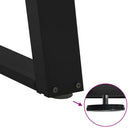 sofabordsben U-formet 2 stk. sort 60 x (30-31) cm stål