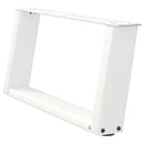 sofabordsben U-formet 2 stk. hvid 60x(30-31) cm stål