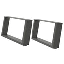 sofabordsben U-formet 2 stk. antracit 60x(30-31) cm stål