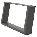 sofabordsben U-formet 2 stk. antracit 60x(30-31) cm stål