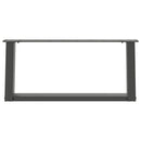 sofabordsben U-formet 2 stk. antracit 60x(30-31) cm stål