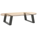 sofabordsben U-formet 2 stk. antracit 60x(30-31) cm stål