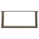 sofabordsben U-formet 2 stk. naturstål 60x(30-31) cm stål