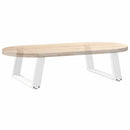 sofabordsben U-formet 2 stk. hvid 70x(30-31) cm stål