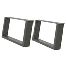 sofabordsben U-formet 2 stk. antracit 70x(30-31) cm stål