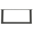 sofabordsben U-formet 2 stk. antracit 70x(30-31) cm stål