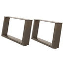 sofabordsben U-formet 2 stk. naturstål 70x(30-31) cm stål