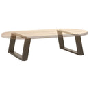 sofabordsben U-formet 2 stk. naturstål 70x(30-31) cm stål
