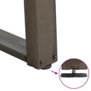 sofabordsben U-formet 2 stk. naturstål 70x(30-31) cm stål