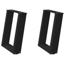 sofabordsben U-formet 2 stk. sort 28 x (42-43) cm stål