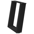 sofabordsben U-formet 2 stk. sort 28 x (42-43) cm stål