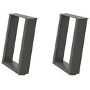 sofabordsben U-formet 2 stk. antracit 28 x (42-43) cm stål