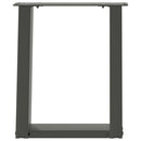 sofabordsben U-formet 2 stk. antracit 28 x (42-43) cm stål