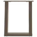 sofabordsben U-formet 2 stk. naturstål 28 x (42-43) cm stål