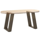 sofabordsben U-formet 2 stk. naturstål 28 x (42-43) cm stål