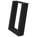 sofabordsben U-formet 2 stk. sort 38 x (42-43) cm stål