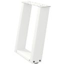 sofabordsben U-formet 2 stk. hvid 38 x (42-43) cm stål