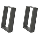 sofabordsben U-formet 2 stk. antracit 38 x (42-43) cm stål