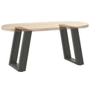 sofabordsben U-formet 2 stk. antracit 38 x (42-43) cm stål
