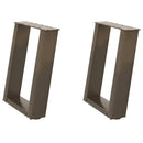 sofabordsben U-formet 2 stk. naturstål 38 x (42-43) cm stål