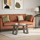 sofabordsben U-formet 2 stk. naturstål 38 x (42-43) cm stål