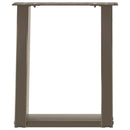 sofabordsben U-formet 2 stk. naturstål 38 x (42-43) cm stål