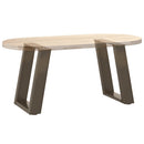 sofabordsben U-formet 2 stk. naturstål 38 x (42-43) cm stål