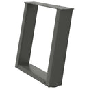 sofabordsben U-formet 2 stk. antracit 50x(42-43) cm stål